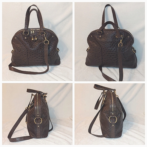 YSL Muse Rive Gauche Ostrich Bag - Picture 15 of 15